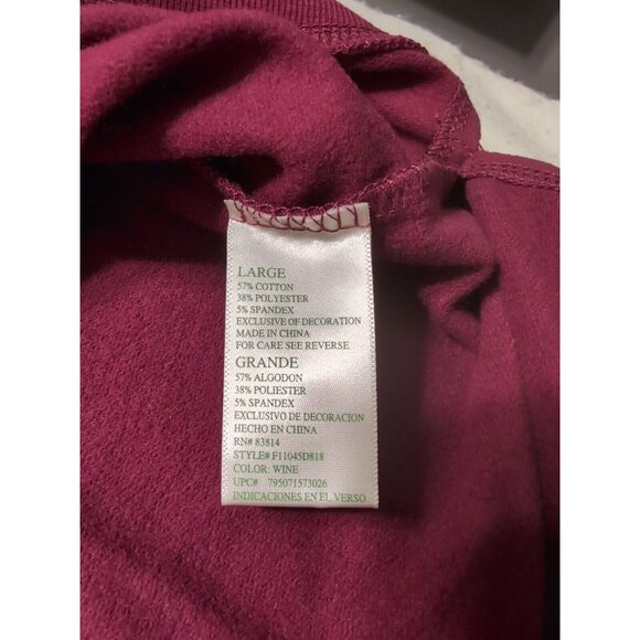 Green Tea Pullover Sweater Wine Size L Wine O Clock Error - Picture 5 of 7